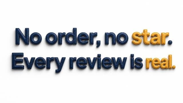 No order, no star. Every review is real.